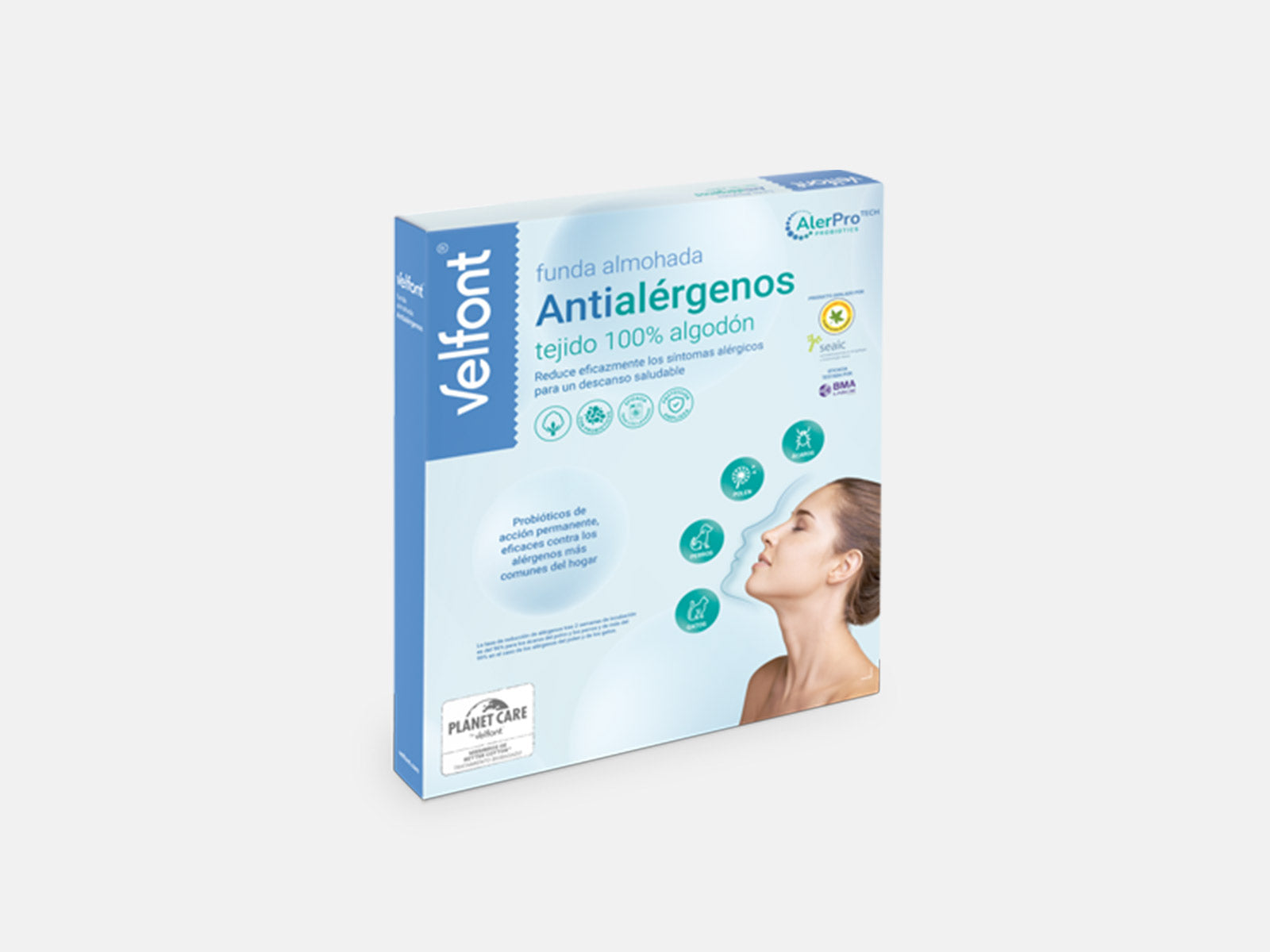 Funda Almohada Velfont Antialérgenos AlerProTech®