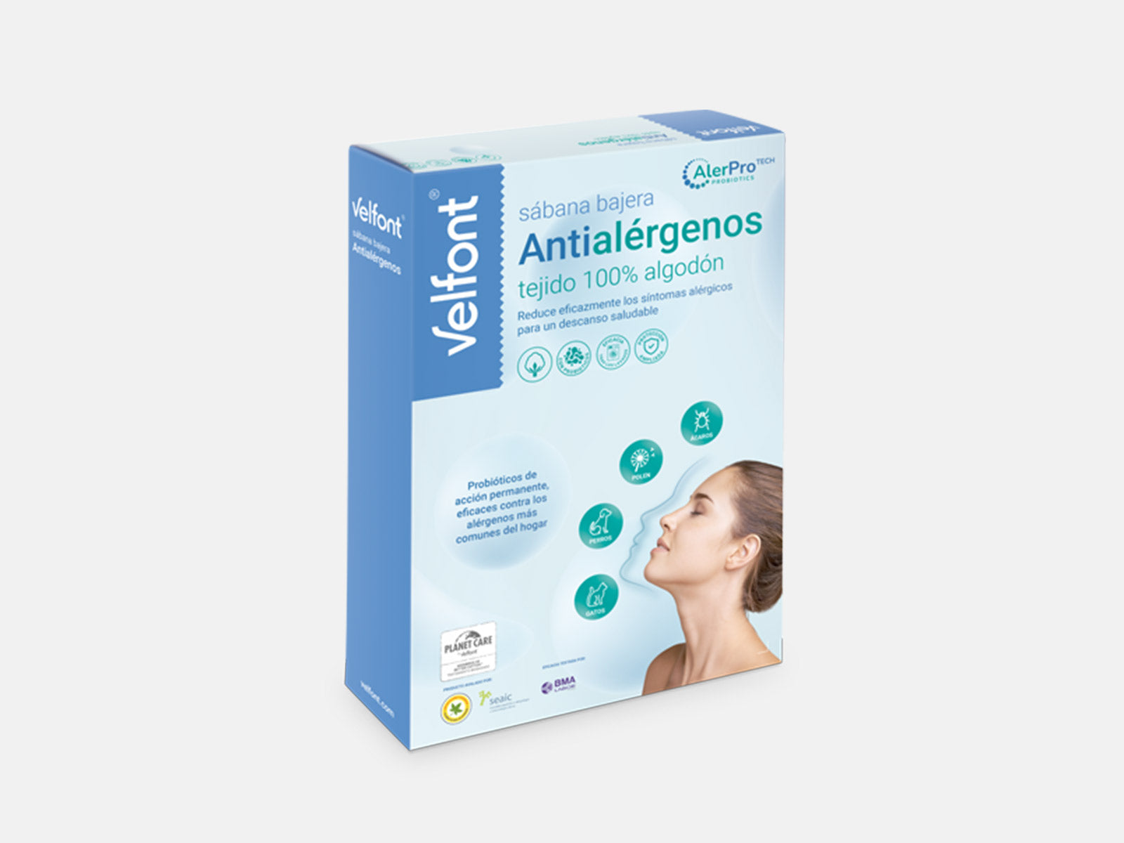 Sábana Bajera Velfont Antialérgenos AlerProTech®
